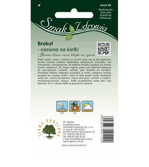 Nasiona na kiełki brokuł 10g