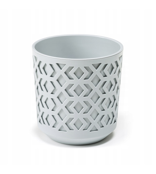 Doniczka Aztek 250 Lamela szara z wkładem szary