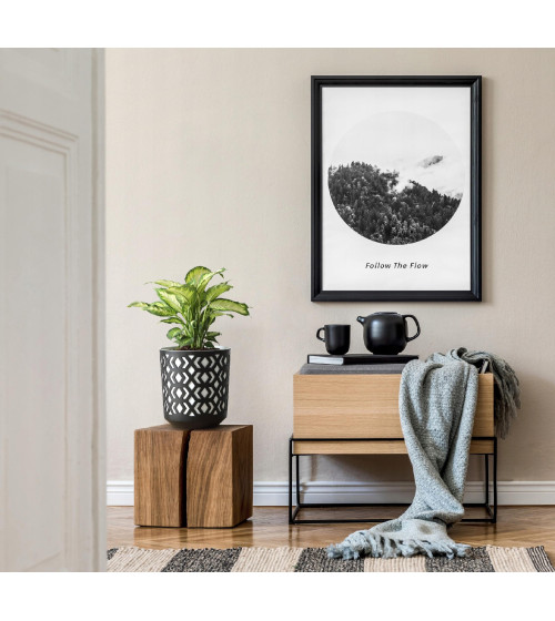 Doniczka Aztek 250 Lamela szara z wkładem szary