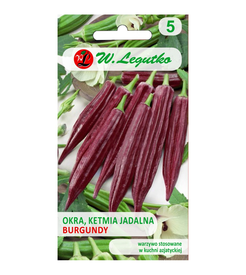 Okra , Ketmia jadalna 2 g Burgundy